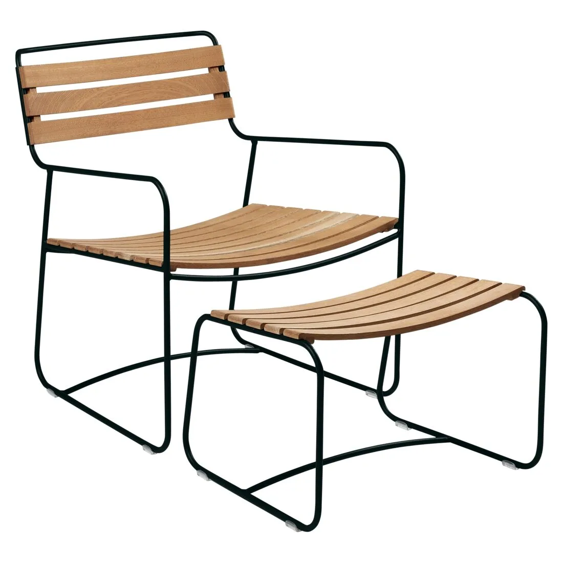 Fermob Surprising SURPRISING ENSEMBLE FAUTEUIL BAS REPOSE PIEDS TECK